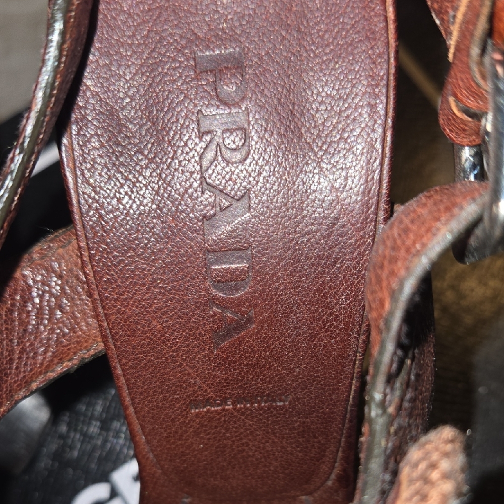 Prada Chestnut Leather Footwear